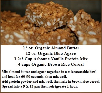 Arbonne Almond Butter and Agave Rice Cereal Protein Bars